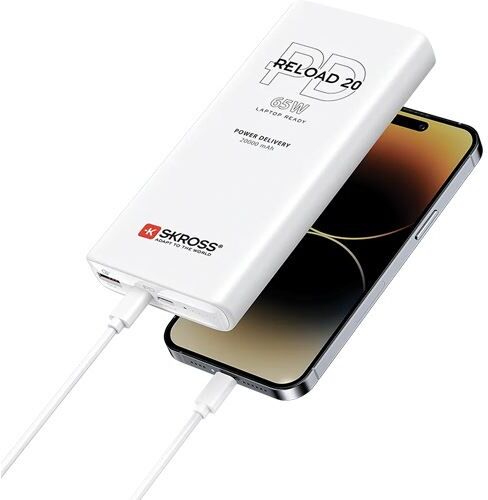 Skross Powerbank  Reload 20 PD USB-C/USB-A 20000mAh 65W - Branco