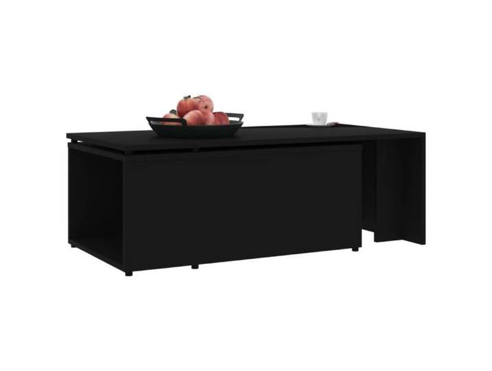 LIQ - Table d'appoint Haute qualité Table basse Noir 150x50x35 cm Aggloméré Q45176