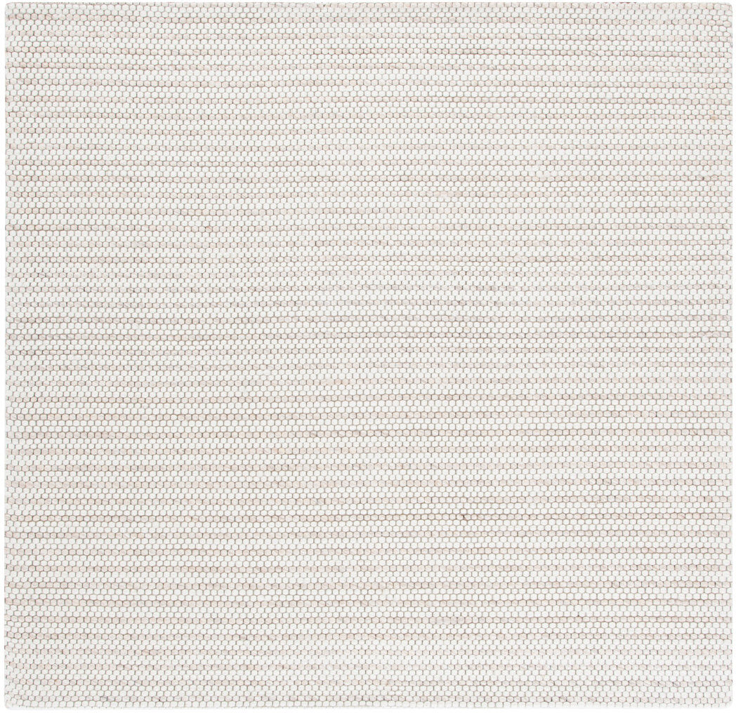 House of Hampton Marbella Contemporary Area Rug In Light Brown / Ivory Ivory;Light Brown Square 122 cm