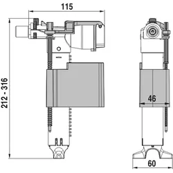Universal-Füllventil abu-multiflow R 3/8 Messing