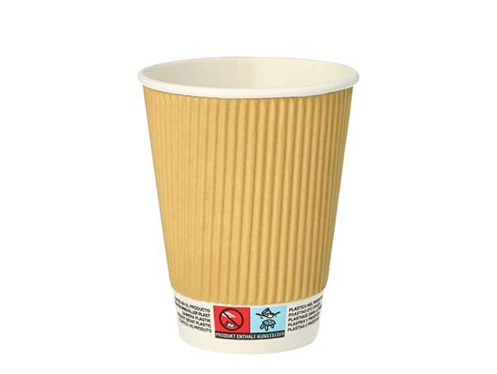 PAPSTAR 500 Stück Einweg-Kaffeebecher, Pappe Pure, 0,3 l doppelwandig