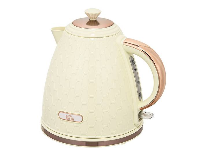 FELIXLEO Wasserkocher Wasserkocher 2200 W Sichtfenster Filter Schnellkocher Beige