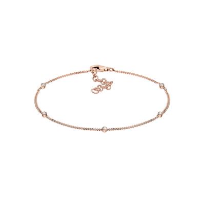 Armband ELLI "Basic Kristalle ROSÉGOLD", rosa (rosegold), Armbänder, Damen, 19cm,mit Steinen, Silber 925 (Sterlingsilber), Armband