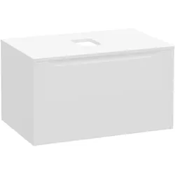 VitrA New Integra Square Waschtischunterschrank (Aufsatzwaschtisch) mit 1 Weiß Matt,80274 80274