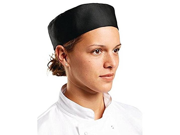 Whites Chefs Kleding A206-XL Chef Skull Cap, Zwart