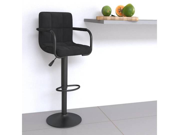 vidaXL Barhocker vidaXL Barhocker Schwarz Samt