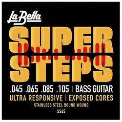 La Bella Saiten E-Bass La Bella Super Steps SS45 Stainless Steel Roundwounds .04... - Saiten E-Bass