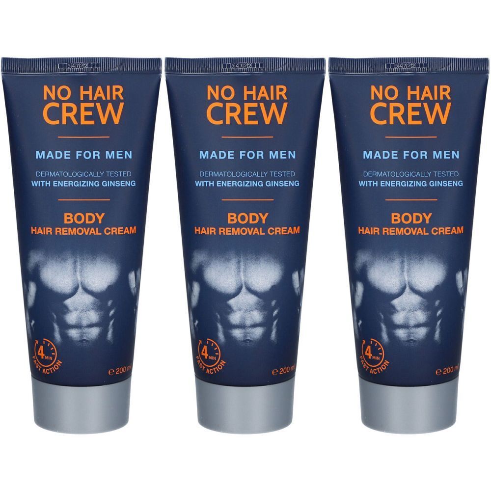 NO Hair Crew Körper-Enthaarungscreme Männer 200 ml x3 3x200 Creme