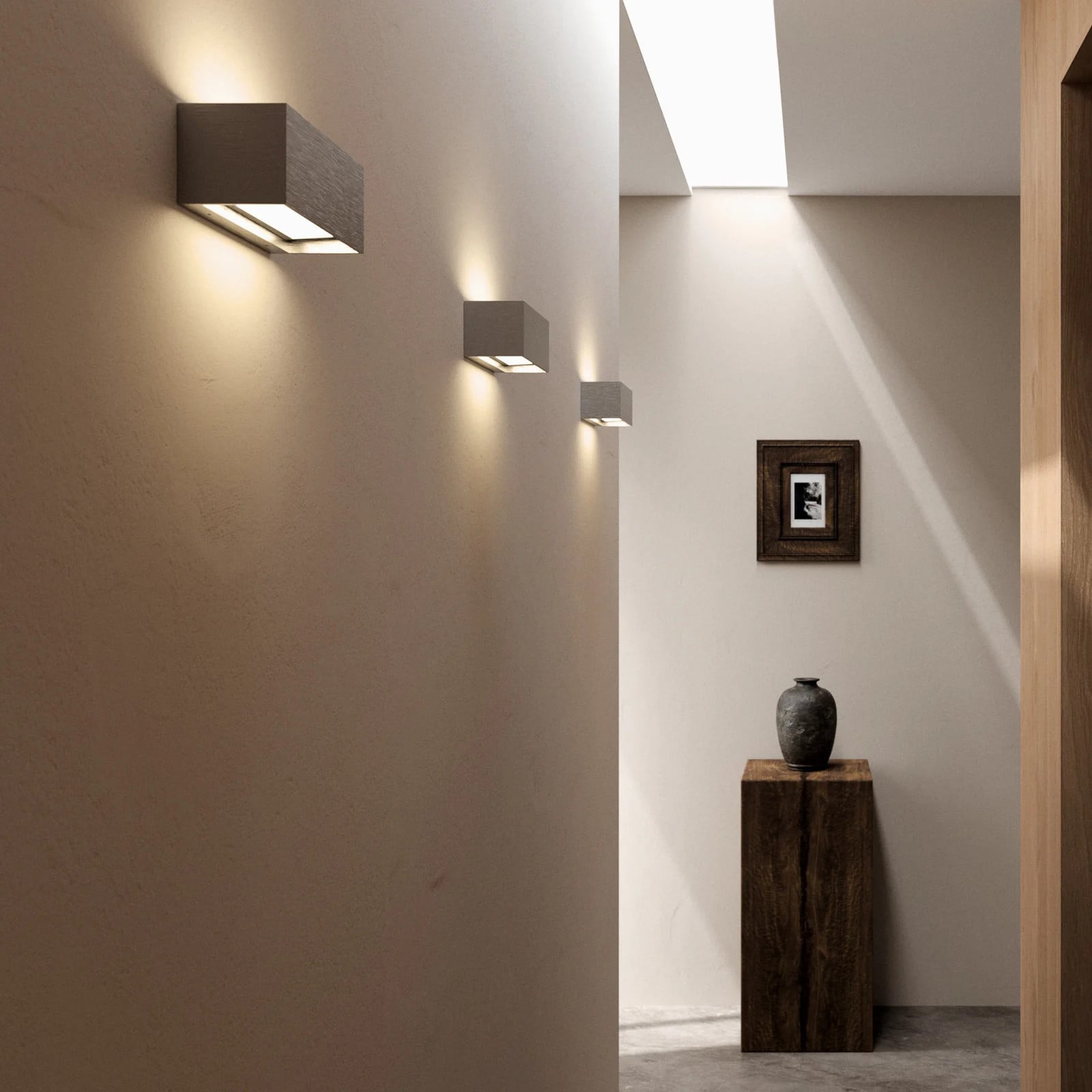 Light-Point Linea W1 LED wandlamp titaniumgrijs, aluminium, IP54