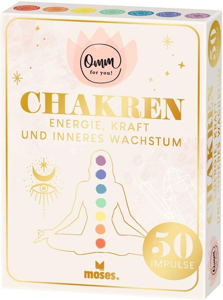 Ingrid Ickler - moses. Omm for you Chakren – Energie, Kraft und inneres Wachstum, 50 Karten mit Ritualen, Körperübungen und Meditationen für ein Leben in Balance - Preis vom 10.10.2026 11:48:34 h