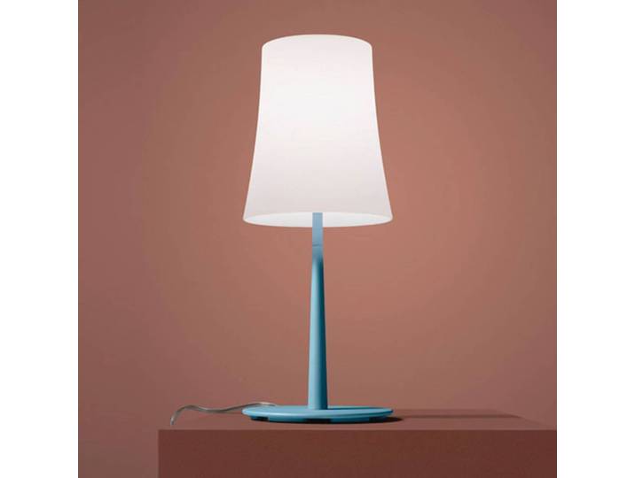 Foscarini Designer Tischlampe Birdie Easy, blau, für Wohn- / Esszimmer, Metall, Design