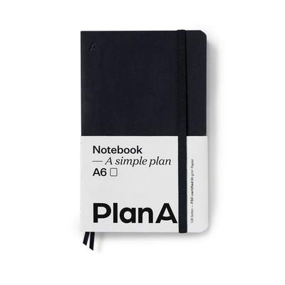 Notizbuch A6 Softcover Midnight Black Liniert, 128 Seiten