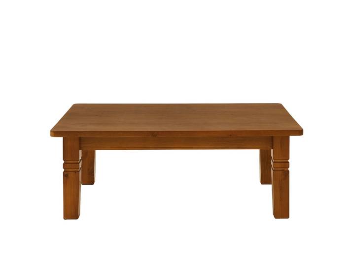 Table basse 120 x 46 x 78cm Marron/Pin ambre jaune