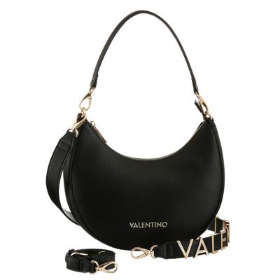 Hobo VALENTINO BAGS "ALEXIA", Damen, Gr. B/H/T: 29cm x 24cm x 10cm, schwarz (nero), Lederimitat, unifarben, Taschen Hobo, Damen Handtasche, Schultertasche, Umhängetasche mit Logoschriftzug