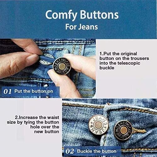 INF Rallonge de taille pour jeans, jupes et pantalons, pack de 5
