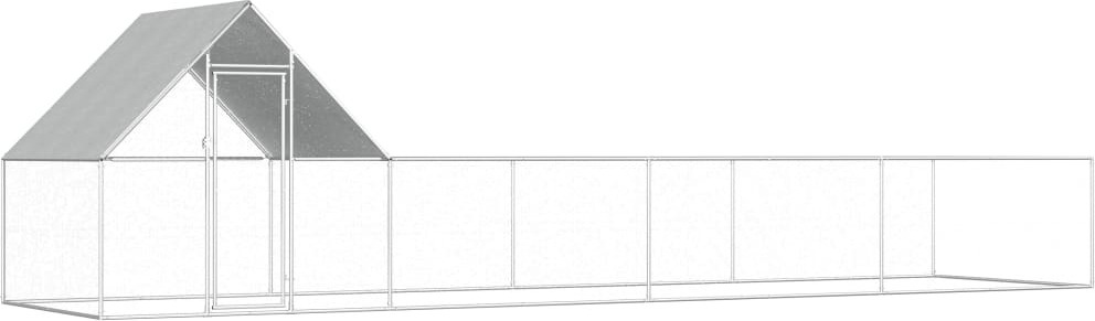 Hühnerstall 8x2x2 m Verzinkter Stahl