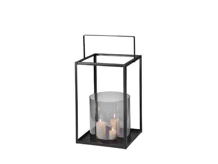 Design In- und Outdoor Windlicht „Villa“ Schwarz Ø 37 x 64 cm Philippi