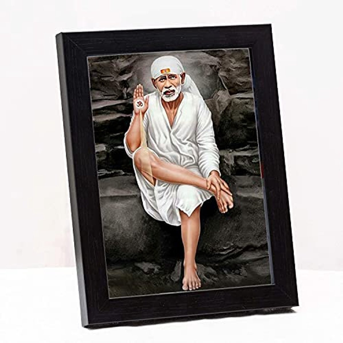 Fotolijst Shirdi Sai Baba - Wit - 22,86 x 17,78 cm - Wand- en tafelhouder met acrylglas