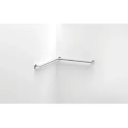 Hewi System 900 Duschhandlauf 900.35.10140 Edelstahl verchromt, 765 x 765 mm, Ausführung rechts