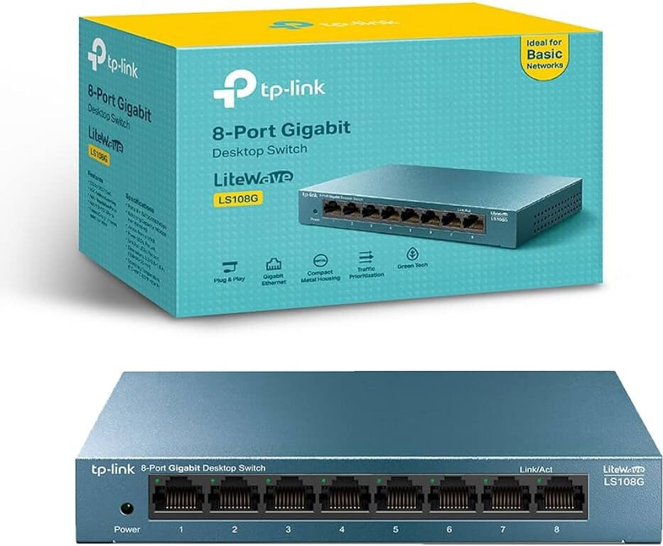 TP-Link LiteWave LS108G 8-poorts switch
