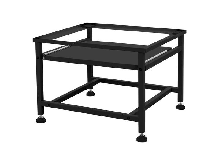 Ml-Design Waschmaschine Untergestell, Schwarz, Metall, 50.1x40.5x62.5 cm, Waschküche, Waschmaschinenschrank