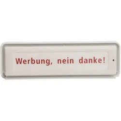 RSA2 Kunststoff Namensschild (mit Gehäuse) "Werbung ja/nein"