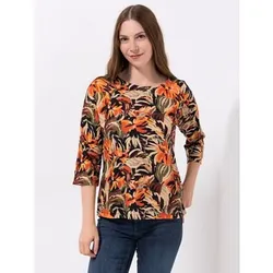 Green Cotton by Peter Hahn Shirt, 3/4-Arm Style Gurli Rundhalsausschnitt