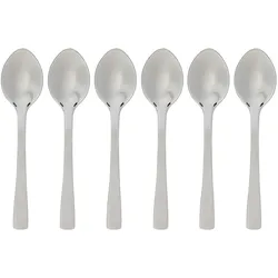 Pack 6Unid Kleine Moka Löffel Inox Silber Präzision