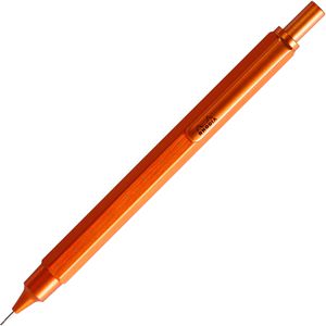 Rhodia Druckbleistift scRipt, orange, Aluminium, HB, mit Radiergummi, Strichbreite 0,5 mm
