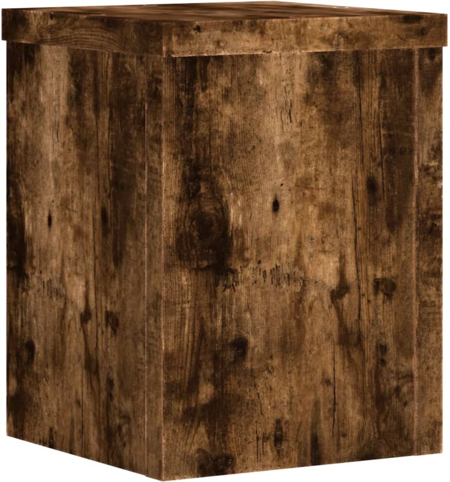 vidaXL Supports pour plantes 2 pcs chêne fumé bois d'ingénierie