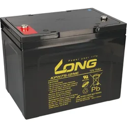 Kung Long KPH75-12NE 12V 75Ah AGM Bleiakku M6 Longlife