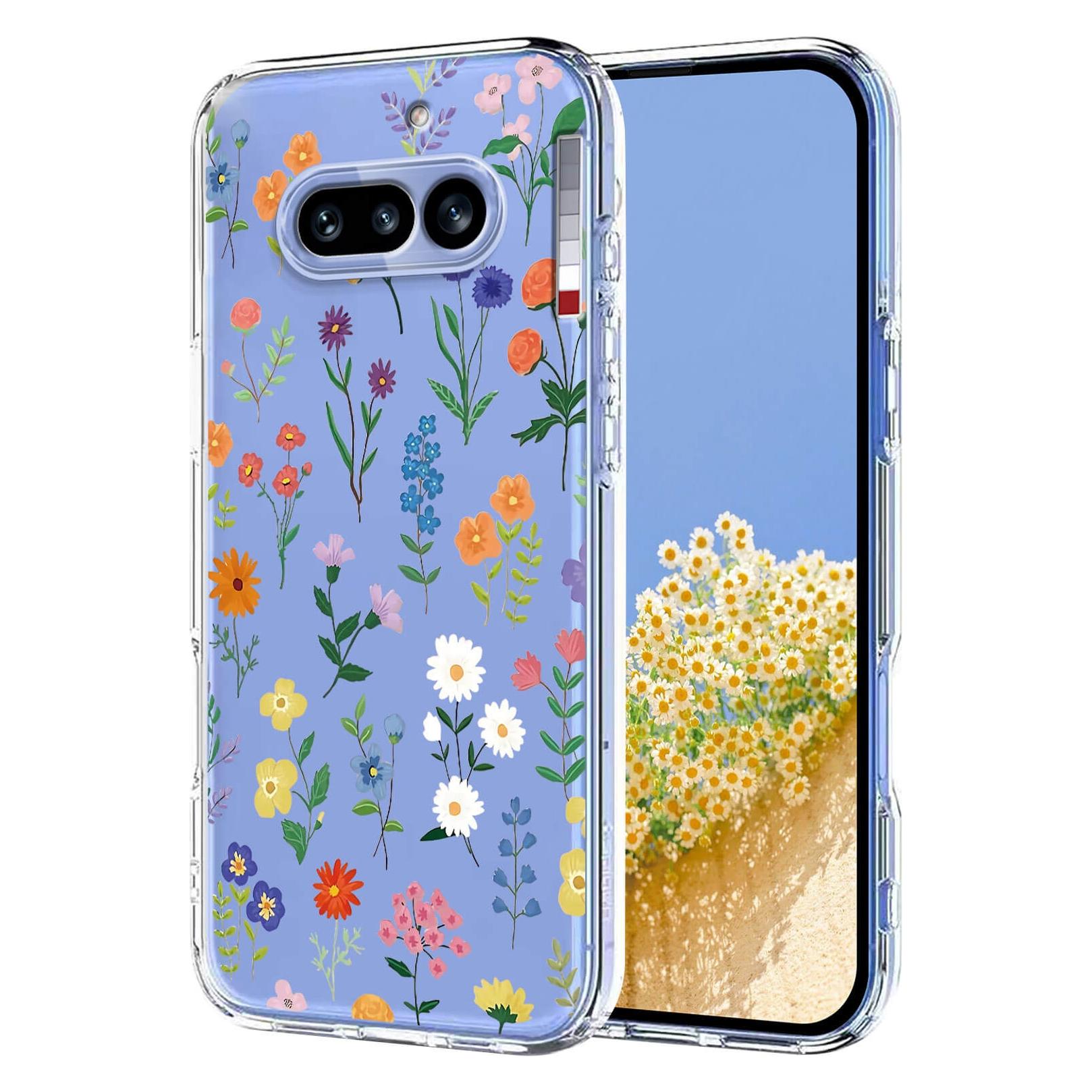 Cover-Discount Nothing Phone (4a) - Silikon Gummi Hülle Blumen (Nothing Phone (4a)) (78702947)