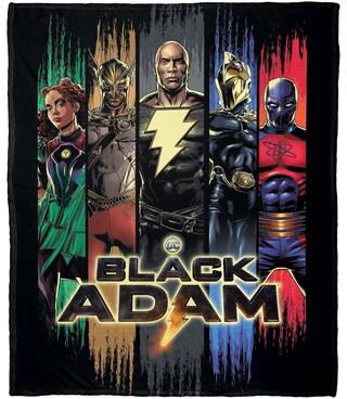 DC Comics Black Adam This Is Justice Silk Touch Throw Blanket