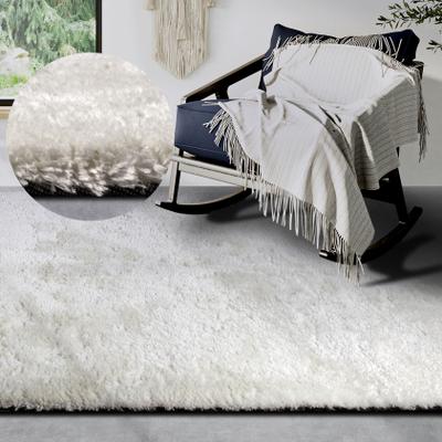 Hochflor-Teppich HANSE HOME "Olaf", weiß (ivory weiß), B:200cm H:38mm L:290cm, Polyester, Teppiche, Langflor, Shaggy, einfarbig, flauschig, weich, glänzend, modern, uni