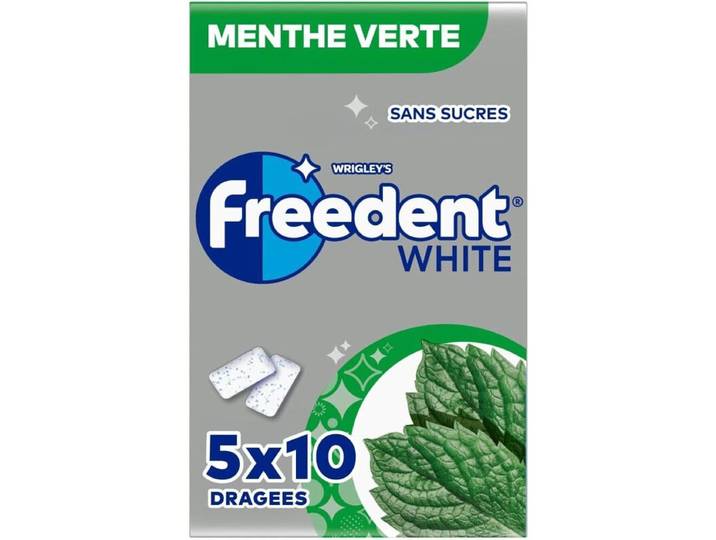 Freedent Gomme à mâcher blanchissante à la menthe, 5 pièces