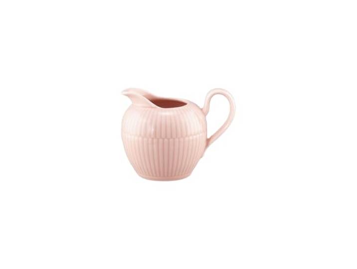 Seltmann Weiden Amina Milchkännchen 290 ml Gießer für Milch & Sahne Großes Kännchen mit feinem Reliefmuster Porzellan, Spülmaschinenfest Rosé