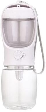 Uplift Picks Portable Dog Water Bottle Travel Pet Water Bottle With Food Dispenser For Dogs And Cats white 350 Ml