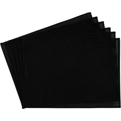 Platzset APS "Schmalband", schwarz, B:45cm H:5mm L:33cm, Obermaterial: 100% PVC, Platzsets, mit umgenähten Rand, leicht abwischbar, 45x33 cm
