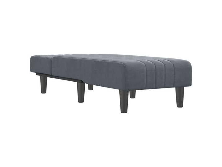 Chaise de canapé - Gris - Chaise longue（1 PC) - Ergonomique∬érieur - gris foncé velours C752708