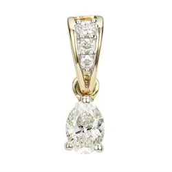 DIAMOUR Anhänger 4 Diamanten zus. ca. 0,25ct Gold 375