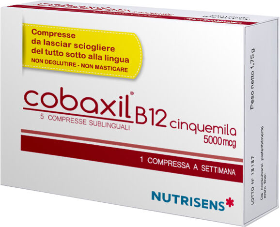 NUTRISENS ITALIA SBRL Cobaxil B12 5000, 5 Compresse Sublinguali