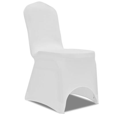 vidaXL Stretch-Stuhlhussen 100 Stk. Weiß