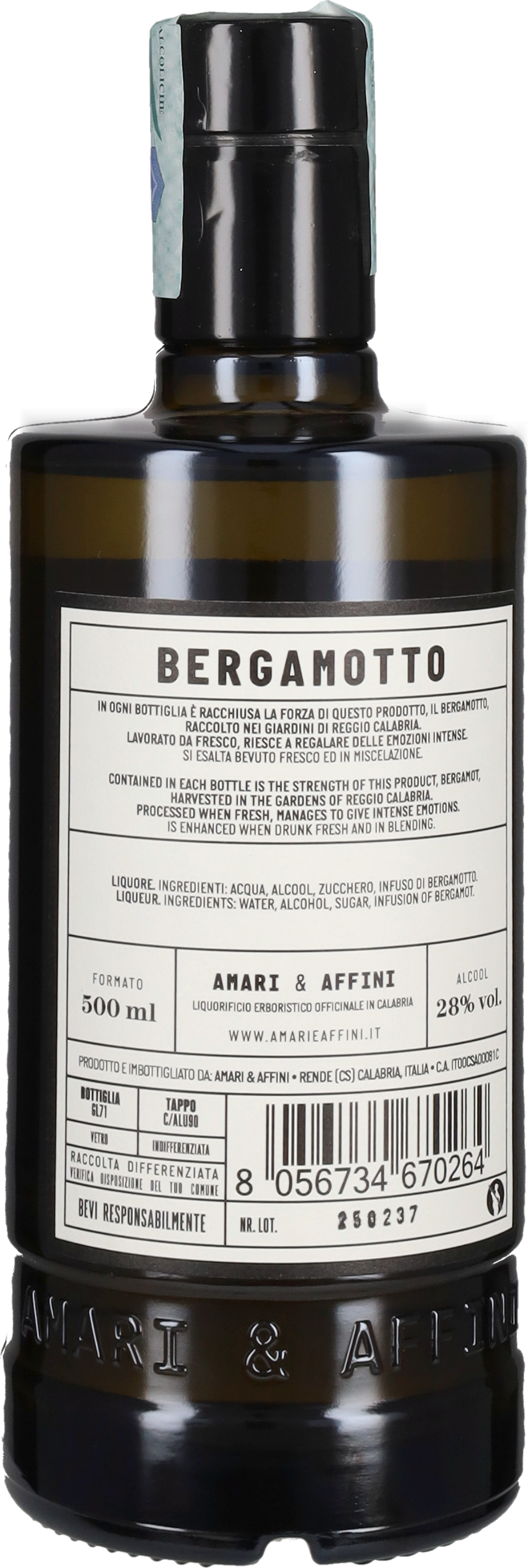 Manfredi Liquore di Bergamotto 'Ricetta Storica'