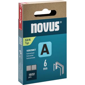 Novus-Tools Tackerklammern 53/6, 6mm, Feindrahtklammern, Typ 53 A, 1800 Stück