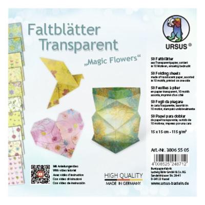 URSUS Faltblätter Transparent 'Magic Flowers'