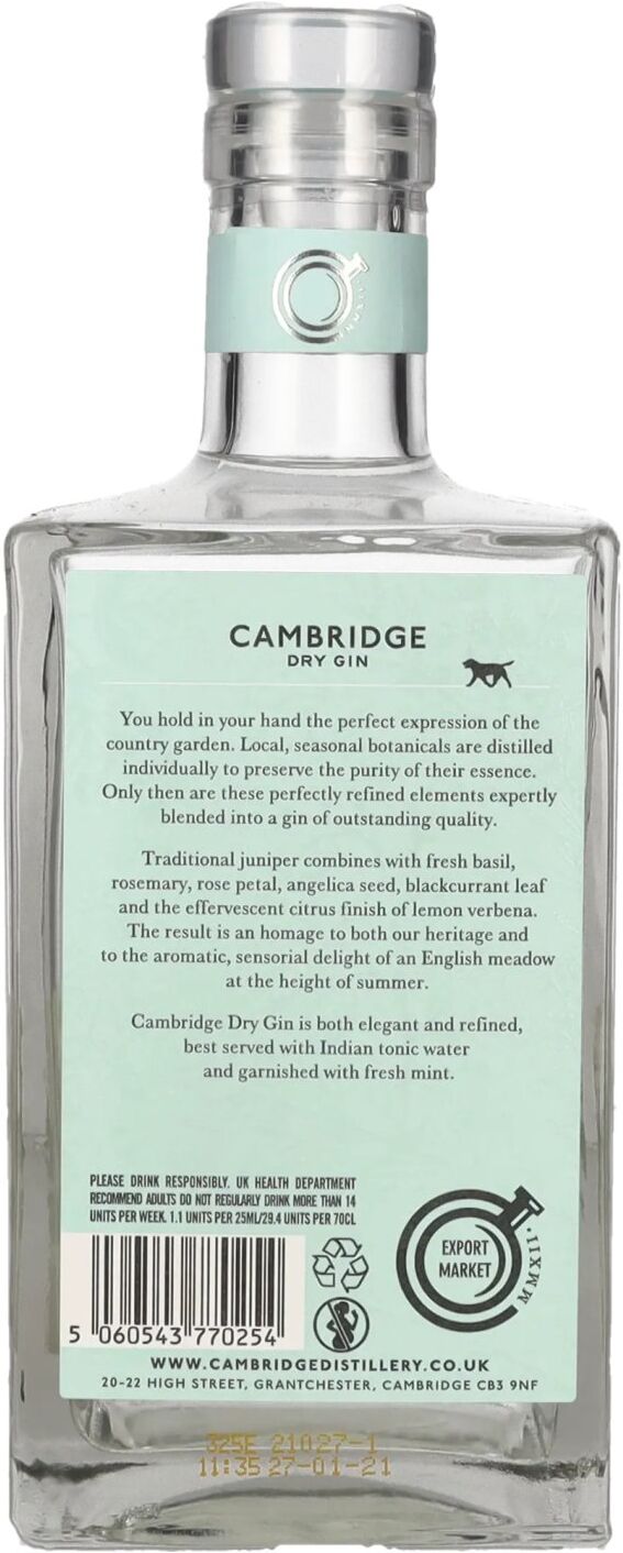 Cambridge Gin Cambridge Dry Gin 42% Vol. 0,7l