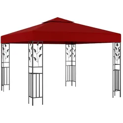 vidaXL Pavillon 3x3 m Weinrot