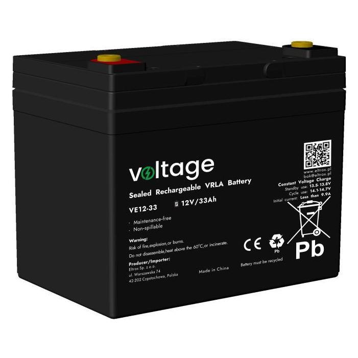 DVA Electric Akku AGM Spannung 12V 33Ah VE12-33 (53169)