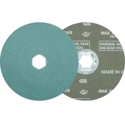 PFERD TOOLS COMBICLICK Zirkon Fiberscheibe für hohen Abtrag auf Stahl - 64290112