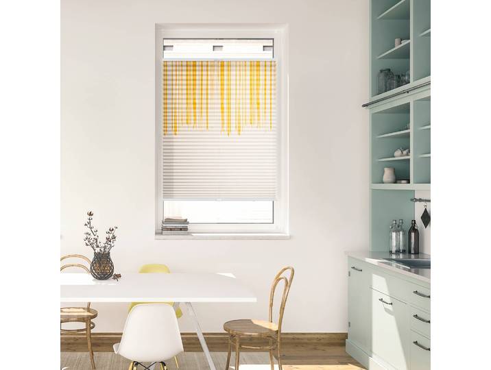 Plissee Klemmfix Flowing Honey 70 x 130cm Gelb